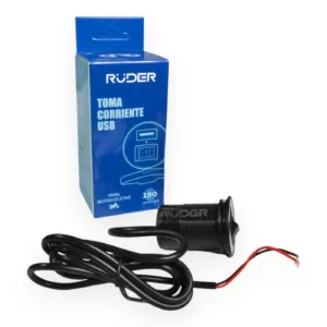 Puerto Cargador Usb Ruder Moto / Cuatri Soporte Toma Simple
